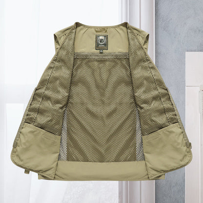 Cargo-Weste - Taktisch - Zip-Up - Arbeitsweste - Herrenweste-Chaps Herrenmode