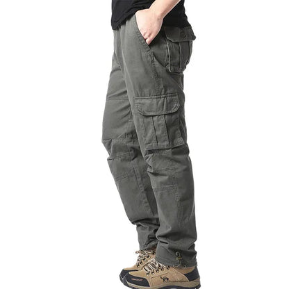 Cargohose - Gerades Bein - Taschen - Cargohose - Herrenhosen-Armeegrün-M-Chaps Herrenmode