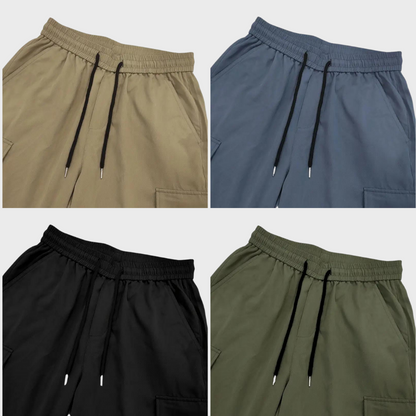Cargohose – Herren-Baggy-Hose mit geradem Bein und lockerer Passform und Taschen-Chaps Herrenmode