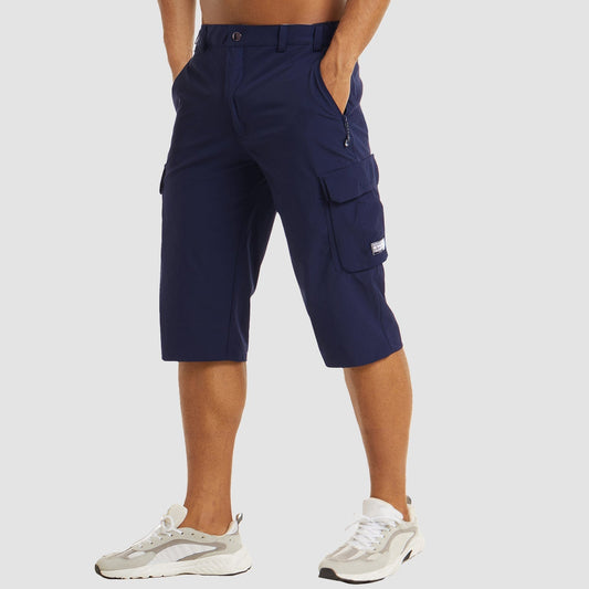 Cargohosen – Schnell trocknend – Caprihosen – Cargoshorts – Herrenhosen-Dunkelblau-30-Chaps Herrenmode