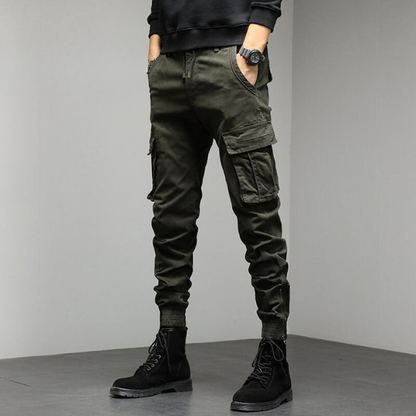 Cargohosen - Taschen - Kordelzug - Cargo Jogger - Herrenhosen-Chaps Herrenmode