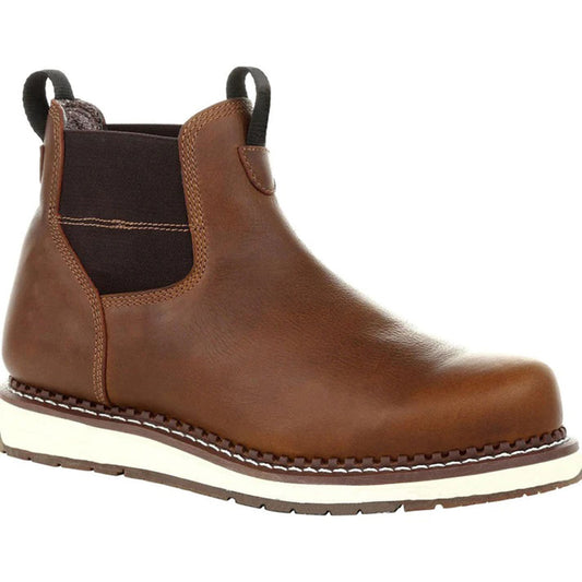 Chelsea-Stiefel | Keilabsatz | Slipper | Stiefeletten | Herrenstiefel-Braun-39-Chaps Herrenmode