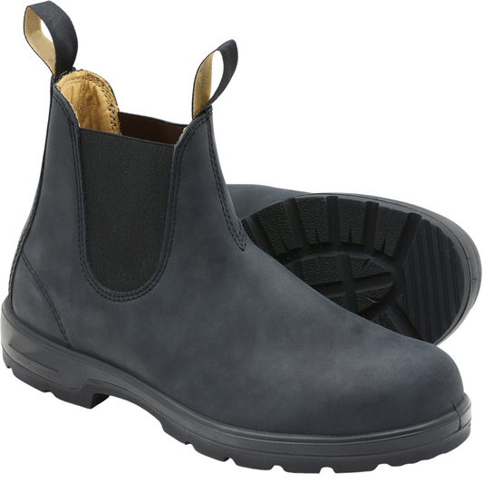 Chelsea-Stiefel – Schwarze Lederstiefel für Männer-Chaps Herrenmode