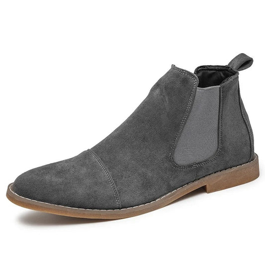 Chelsea-Stiefel | Slip-Ons | Ankle-Stiefel | Wildlederstiefel | Herrenstiefel-Grau-37-Chaps Herrenmode