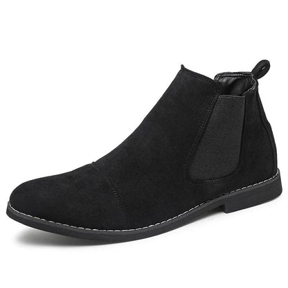 Chelsea-Stiefel | Slip-Ons | Ankle-Stiefel | Wildlederstiefel | Herrenstiefel-Schwarz-37-Chaps Herrenmode