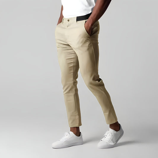 Chino Hosen | Elastische Taille | Stretchy | Skinny Chinos | Herren Chinos-Beige-XS-Chaps Herrenmode