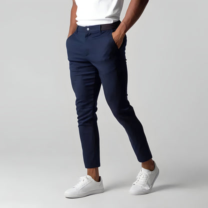 Chino Hosen | Elastische Taille | Stretchy | Skinny Chinos | Herren Chinos-Marineblau-XS-Chaps Herrenmode
