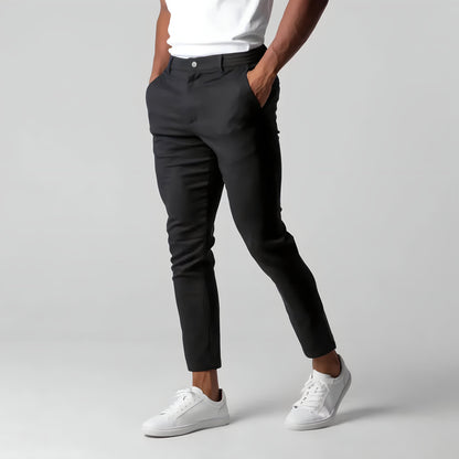 Chino Hosen | Elastische Taille | Stretchy | Skinny Chinos | Herren Chinos-Schwarz-XS-Chaps Herrenmode