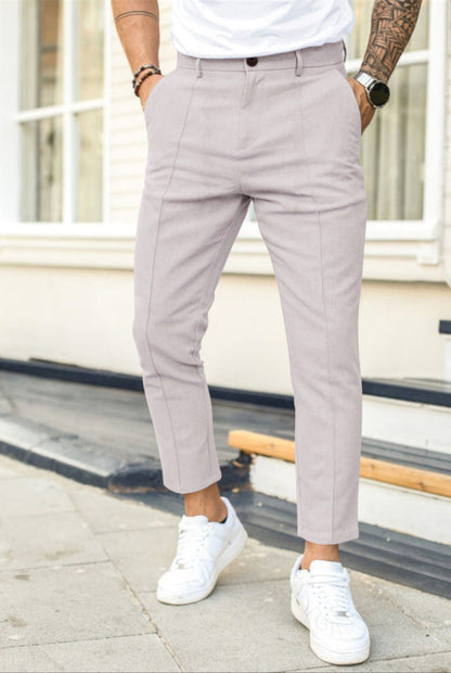 Chino-Hosen | Stretch | Schmale Passform | Skinny Chinos | Herrenhosen-Hellgrau-S-Chaps Herrenmode