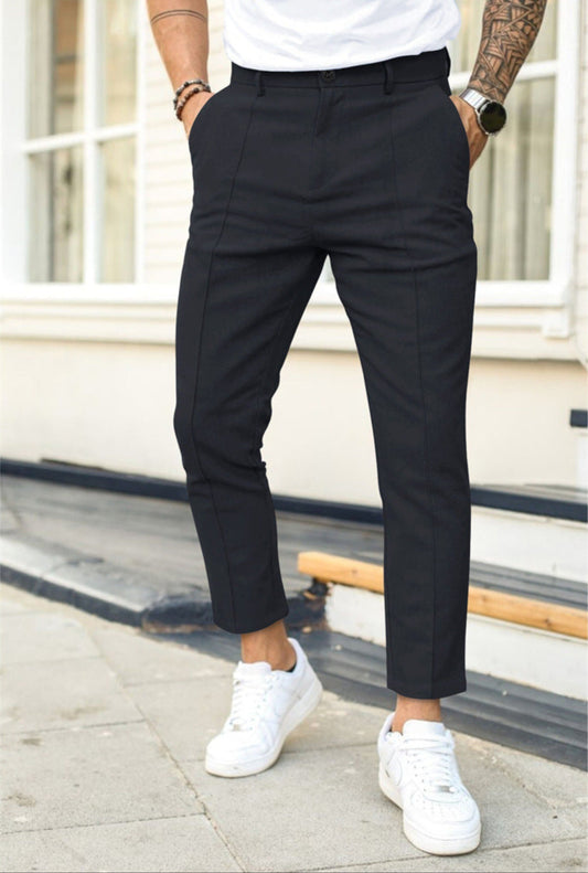 Chino-Hosen | Stretch | Schmale Passform | Skinny Chinos | Herrenhosen-Schwarz-S-Chaps Herrenmode