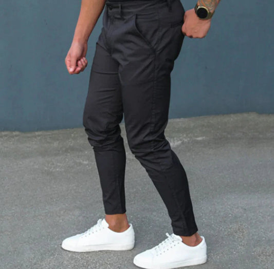 Chino Pants | Schwarz | Stretch | Slim Fit Chinos | Mode Hosen Männer-XS-Chaps Herrenmode