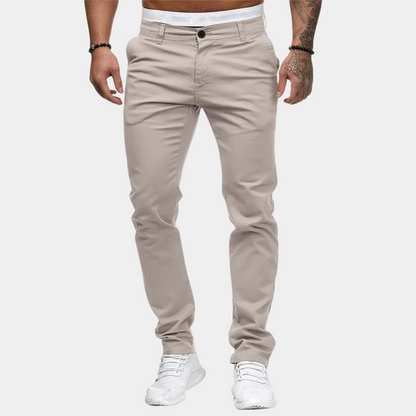 Chinos – Bequeme Stretch-Chino-Hose mit schmaler Passform für Herren-Khaki-M-Chaps Herrenmode