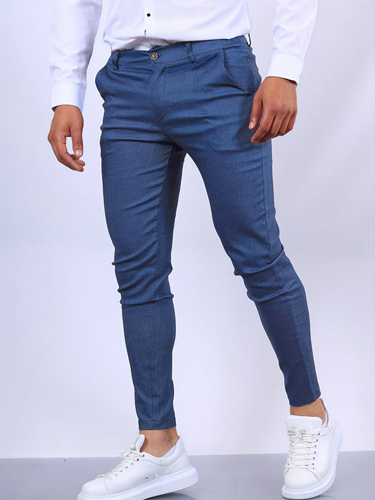Chinos | Schmal geschnitten | Stretch | Chino-Hosen | Schmale Chinos für Männer-Königsblau-XS-Chaps Herrenmode