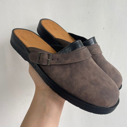 Clogs – Retro-Mules für Herren zum Hineinschlüpfen Clogs-Dunkelbraun-38-Chaps Herrenmode