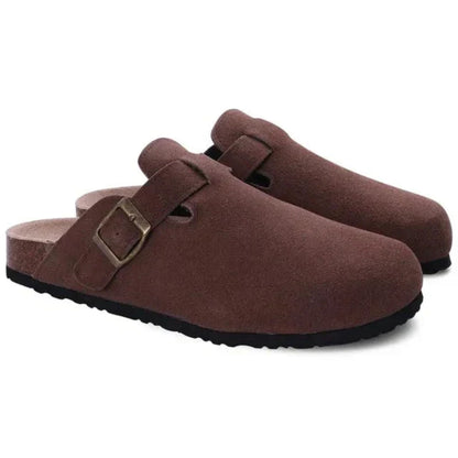 Clogs | Slip-On | Orthopädische | Wildleder Clogs | Herrenschuhe-Bordeaux-35-Chaps Herrenmode