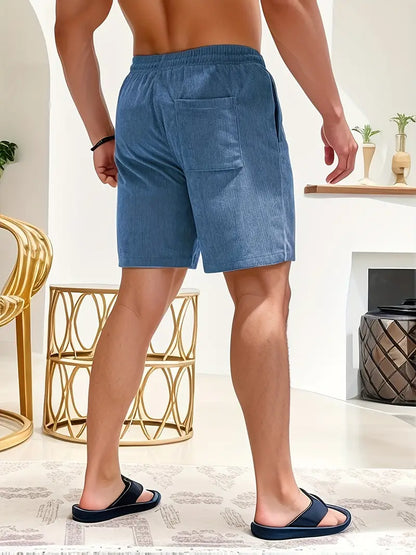 Cord Shorts - Cord Shorts für Männer mit elastischer Taille für den Sommer-Chaps Herrenmode