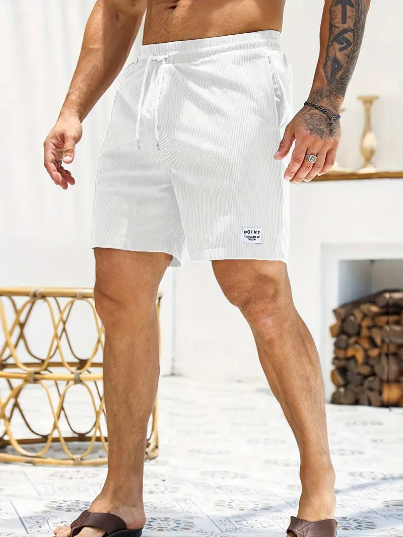 Cord Shorts - Cord Shorts für Männer mit elastischer Taille für den Sommer-Chaps Herrenmode