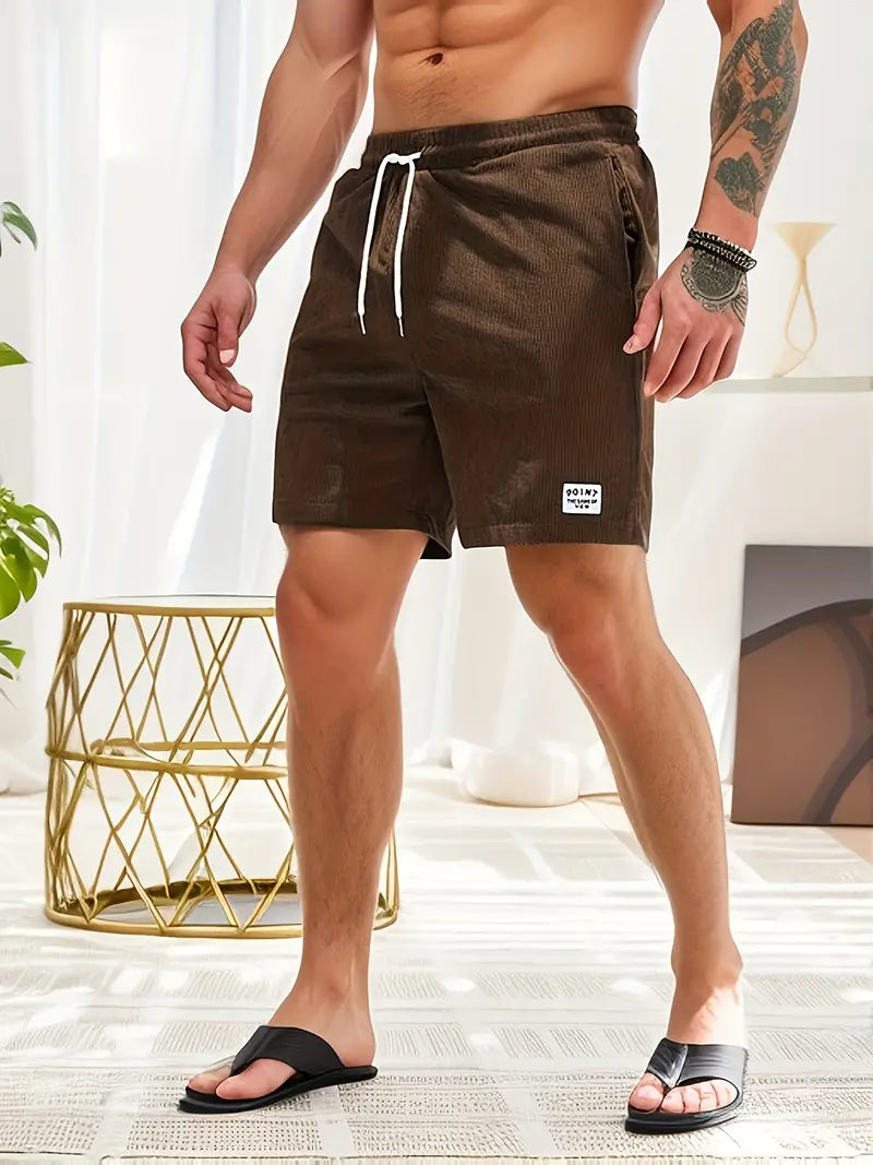 Cord Shorts - Cord Shorts für Männer mit elastischer Taille für den Sommer-Chaps Herrenmode