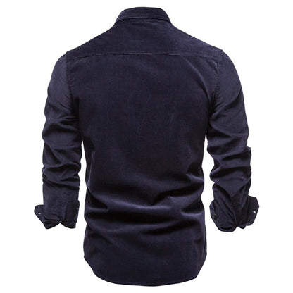 Cordhemd | Langarm | Brusttaschen | Hemd mit Knöpfen | Herrenhemd-Chaps Herrenmode