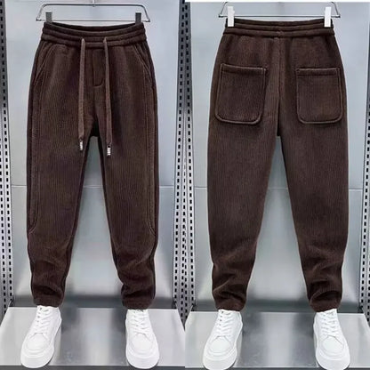 Cordhose – Herrenhose mit elastischem Bund, lockerer Passform und weiten Beinen-Chaps Herrenmode