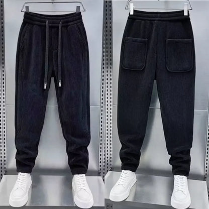 Cordhose – Herrenhose mit elastischem Bund, lockerer Passform und weiten Beinen-Chaps Herrenmode