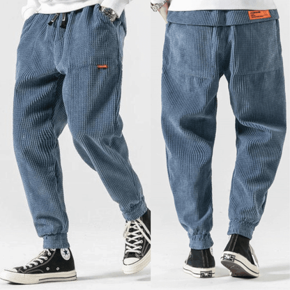 Cordhosen - Lockere Passform - Elastische Knöchel - Schlabberhosen - Schlauch zum Joggen-Chaps Herrenmode