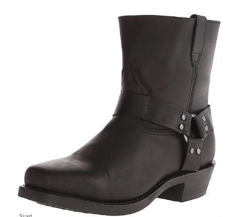 Cowboystiefel - Mittelfristige Westernstiefel mit Reißverschluss für Männer-Schwarz-35-Chaps Herrenmode
