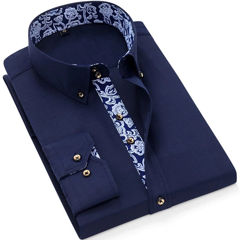 Daniel Party-Bluse-Marineblau-S-Chaps Herrenmode