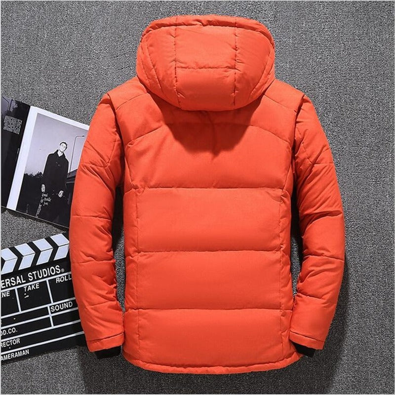 Daunenjacke - Kapuze - Zip-Up - Pufferjacke - Winterjacke für Männer-Chaps Herrenmode