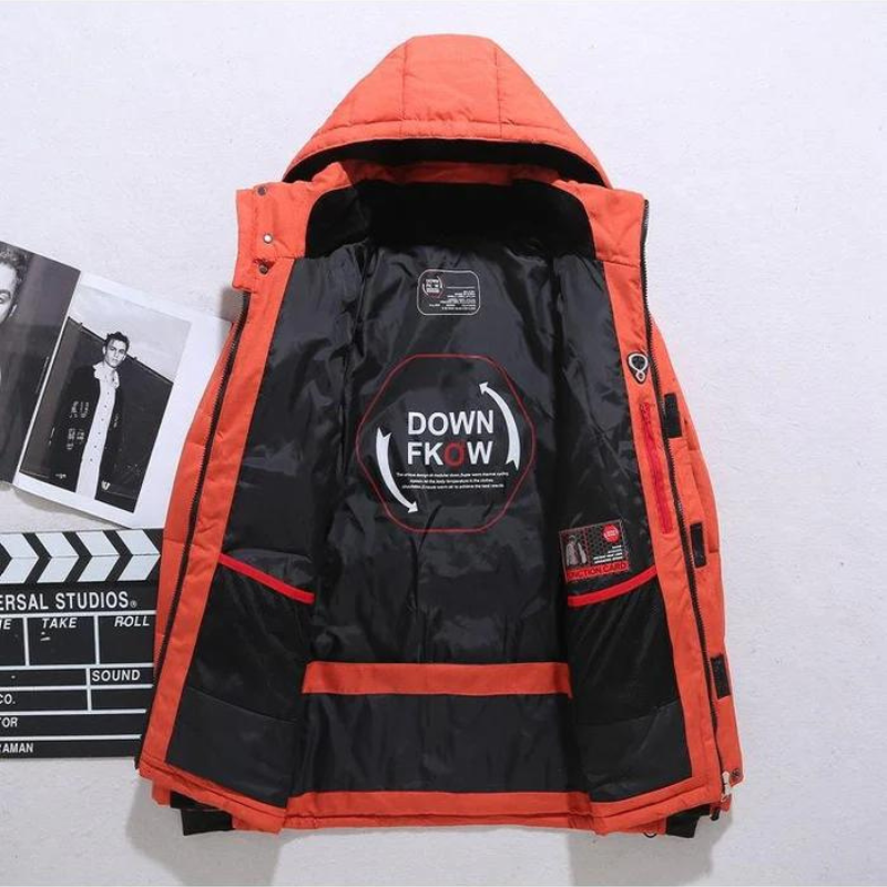 Daunenjacke - Kapuze - Zip-Up - Pufferjacke - Winterjacke für Männer-Chaps Herrenmode