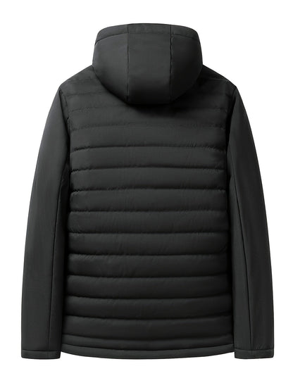 Daunenjacke für Herren – mit Fleece gefüttert – mit Kapuze – Winterjacke – Wintermäntel und -jacken für Herren-Chaps Herrenmode