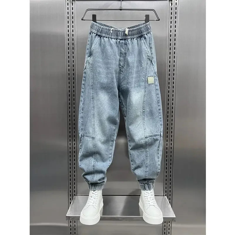 Denim Jogger - Baggy - Elastische Taille - Jogger Jeans - Herrenhosen-Denim-S-Chaps Herrenmode