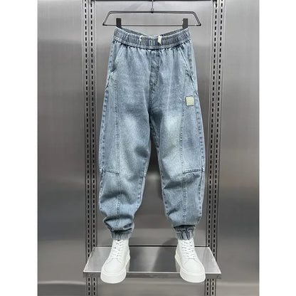 Denim Jogger - Baggy - Elastische Taille - Jogger Jeans - Herrenhosen-Denim-S-Chaps Herrenmode