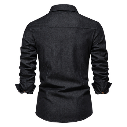 Denim Shirt | Button-Up | Collared | Langarmhemd | Herrenhemd-Chaps Herrenmode