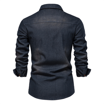 Denim Shirt | Button-Up | Collared | Langarmhemd | Herrenhemd-Chaps Herrenmode