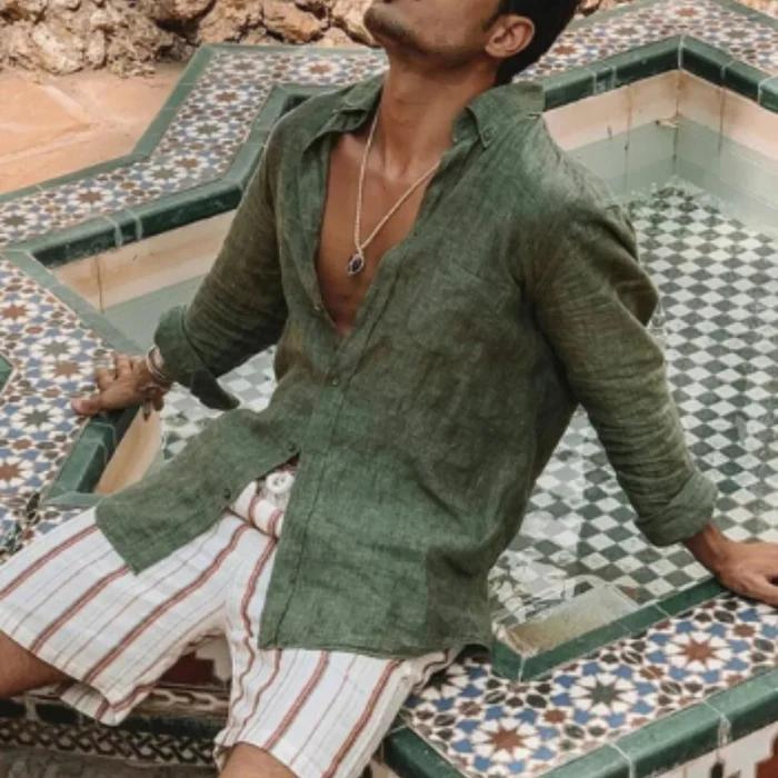 Dennis Leinen Bluse-Chaps Herrenmode