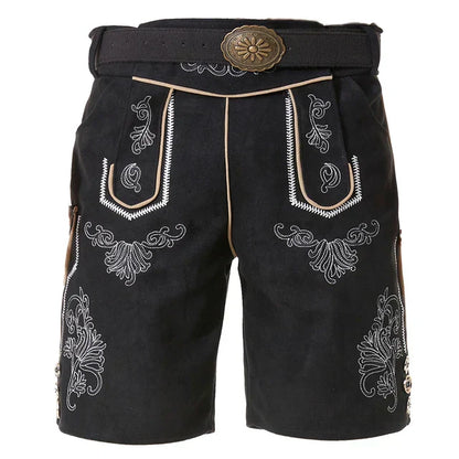 Deutsche Ledershorts – Traditionell – Bayerische Tracht – Lederhosen Oktoberfest – Deutsches Oktoberfest-Outfit für Männer-Chaps Herrenmode