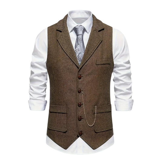 Elegante Weste für Männer-Kaffee-S-Chaps Herrenmode