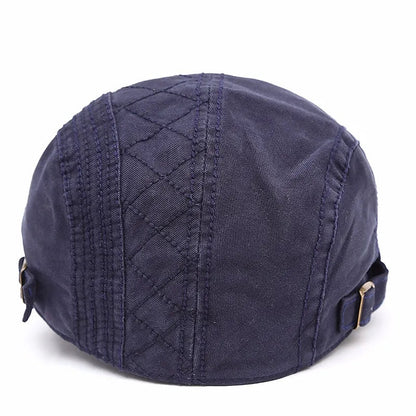 Flache Mütze - Verstellbar - Segeltuch - Britische Mützen - Flache Herrenmützen-Chaps Herrenmode