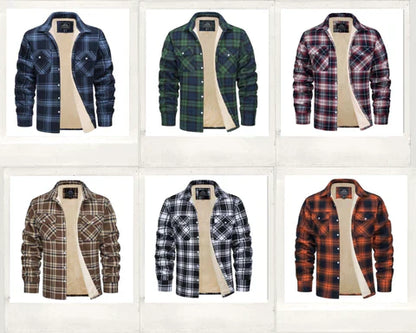 Flanellhemd - Fleece gefüttert - Überhemd - Kariertes Hemd - Herrenbekleidung-Chaps Herrenmode