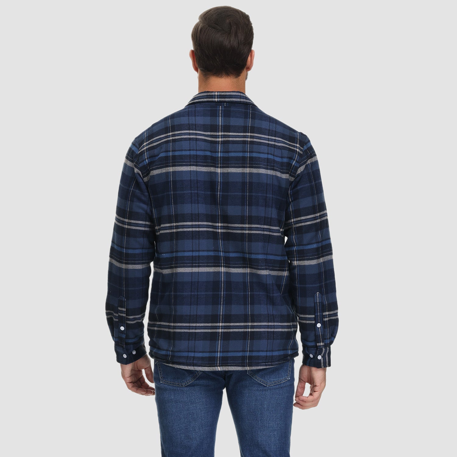 Flanelljacke – Kariertes, Mit Fleece Gefüttertes Herren-Overshirt für den Winter-Chaps Herrenmode