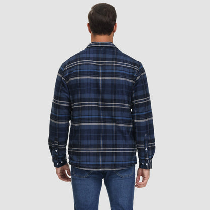Flanelljacke – Kariertes, Mit Fleece Gefüttertes Herren-Overshirt für den Winter-Chaps Herrenmode