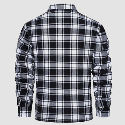 Flanelljacke – Kariertes, Mit Fleece Gefüttertes Herren-Overshirt für den Winter-Chaps Herrenmode