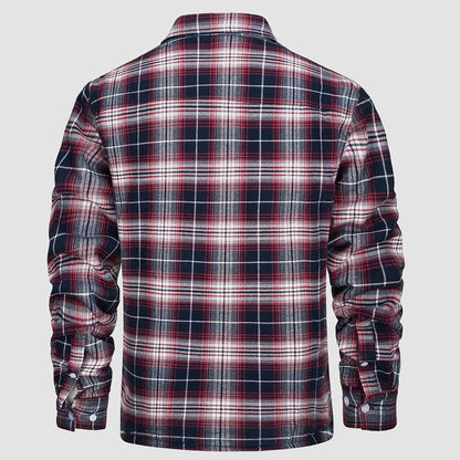 Flanelljacke – Kariertes, Mit Fleece Gefüttertes Herren-Overshirt für den Winter-Chaps Herrenmode