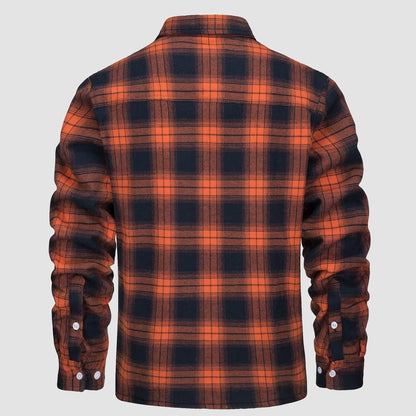 Flanelljacke – Kariertes, Mit Fleece Gefüttertes Herren-Overshirt für den Winter-Chaps Herrenmode