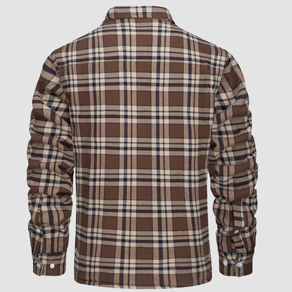 Flanelljacke – Kariertes, Mit Fleece Gefüttertes Herren-Overshirt für den Winter-Chaps Herrenmode