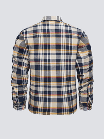 Flanelljacke – kariert – mit Knöpfen – gefütterte Innenjacke – Winterjacke für Herren-Chaps Herrenmode