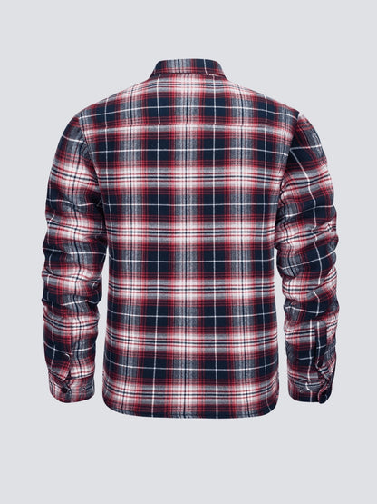 Flanelljacke – kariert – mit Knöpfen – gefütterte Innenjacke – Winterjacke für Herren-Chaps Herrenmode