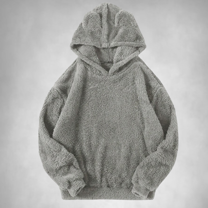 Fleece-Hoodie – Warmer, bequemer Teddy-Pullover-Hoodie für Männer-Hellgrau-S-Chaps Herrenmode