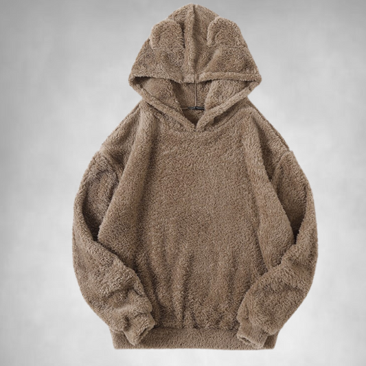 Fleece-Hoodie – Warmer, bequemer Teddy-Pullover-Hoodie für Männer-Khaki-S-Chaps Herrenmode
